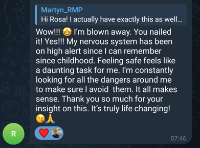Client testimonial message